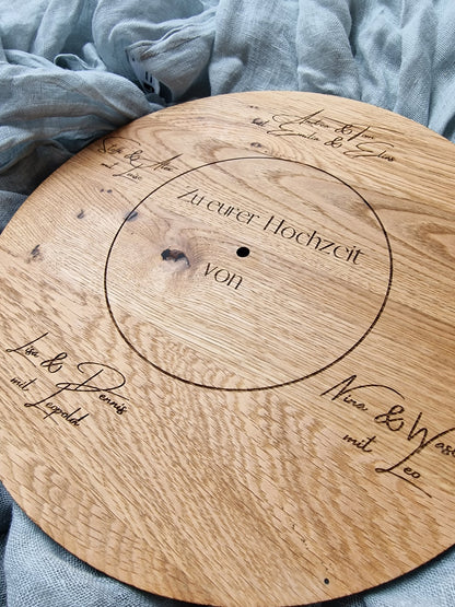 Personalisierte Schallplatte - Einzigartiges Hochzeitsgeschenk für Musikliebhaber | personalisierbar