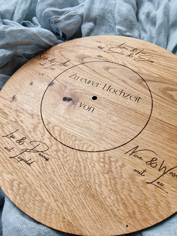 Personalisierte Schallplatte - Einzigartiges Hochzeitsgeschenk für Musikliebhaber | personalisierbar
