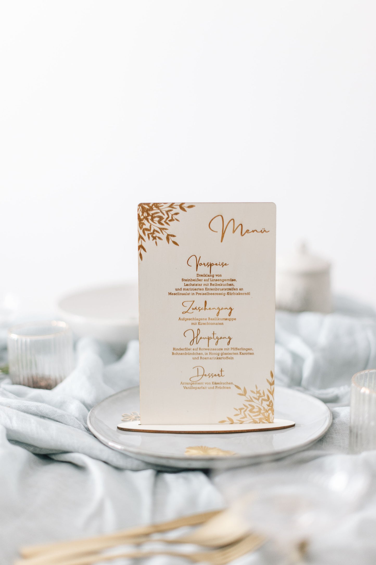 Personalisierte Hochzeitsmenükarten - Stilvolle Ergänzung für Ihren besonderen Tag | personalisierbar