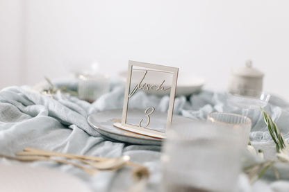 Hochzeit Tischnummern - Einzigartige Viereckige Tischdekoration