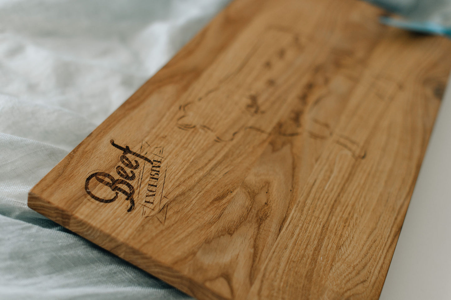 Massivholz Schneidebrett mit Gravur | Holzschneidebrett |  personalisierbar