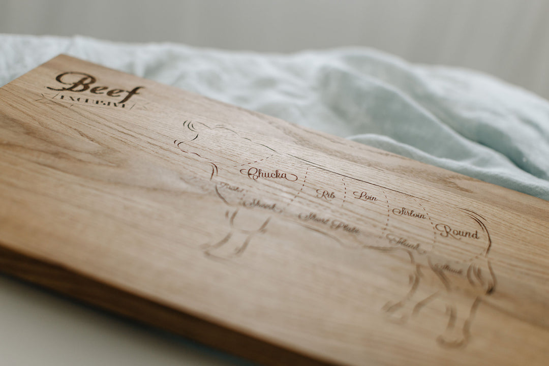 Schneidebrett Eiche Schweizer Kante personalisiert – Gravur &amp; Saftrinne | Handgefertigt |  personalisierbar