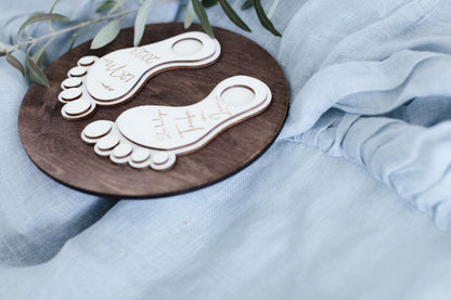 Taufe | Geburt | Willkommensfest | Taufgeschenk | Fußabdrücke | Taufzeremonie | Fußspuren | Holz | personalisiertes Geschenk zur Taufe | Babygeschenk | Taufgeschenke | personalisierbar