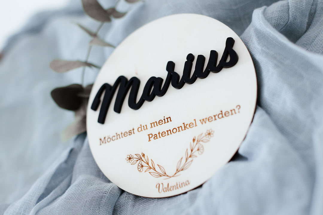 Patenonkel | Patentante | Taufe | Taufgeschenk | Patenonkel fragen | Patentante fragen | Patenonkel Geschenk | Patentante Geschenk |Taufpate | personalisierbar