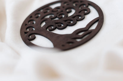 Baum des Lebens Untersetzer - Symbolische Tischdekoration Chocolat Brown