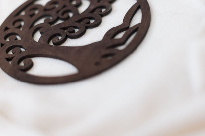 Baum des Lebens Untersetzer - Symbolische Tischdekoration Chocolat Brown