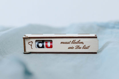 Personalisierte Duplo-Geschenkverpackung mit Gravur – Liebevolle Sprüche für besondere Anlässe |