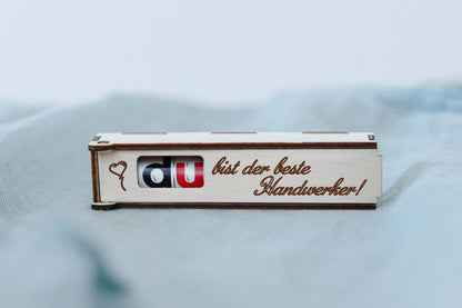 Personalisierte Duplo-Geschenkverpackung mit Gravur – Liebevolle Sprüche für besondere Anlässe |