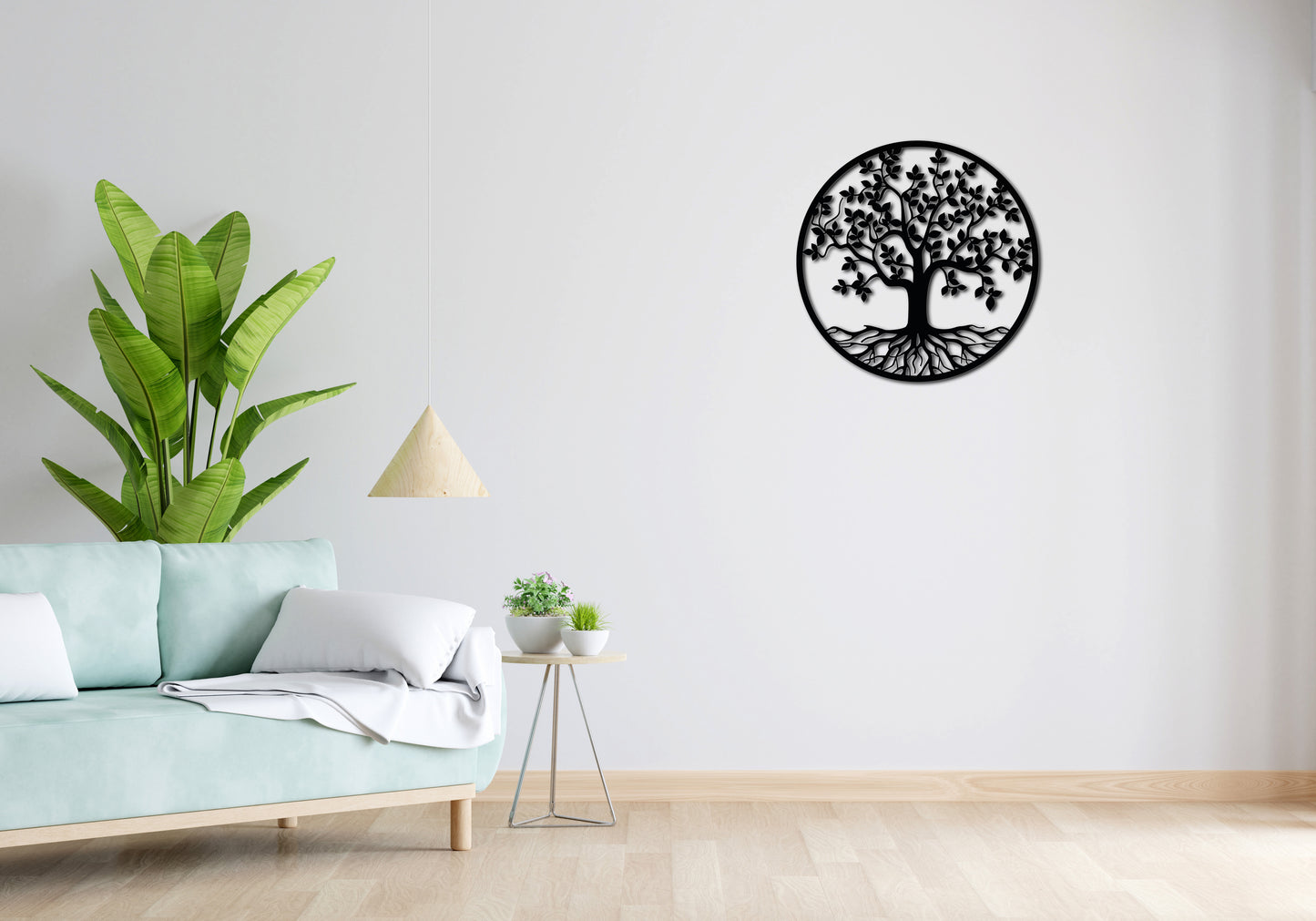 Minimalistisches Lineart Wandtattoo – 3D Optik für Moderne Wandgestaltung | Baum des Lebens | Lebensbaum