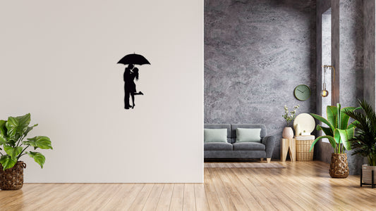 Minimalistisches Lineart Wandtattoo – 3D Optik für Moderne Wandgestaltung | Liebespaar | Paar | Liebespaar ohne Rahmen