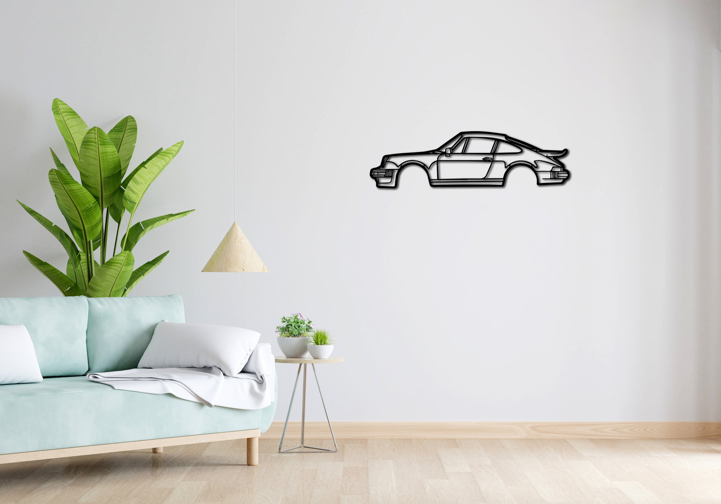 Minimalistisches Lineart Wandtattoo – 3D Optik für Moderne Wandgestaltung | Porsche | PKW | Auto