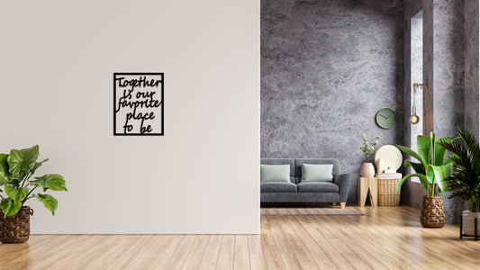 Minimalistisches Lineart Wandtattoo – 3D Optik für Moderne Wandgestaltung | Together is our favorite place to be