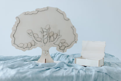 Handgefertigtes Gästebuch Hochzeit Baum Natur – Pappelsperrholz naturbelassen personalisiert mit Namen, handgefertigt Bayern