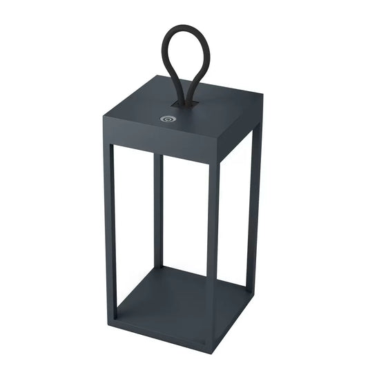 Kabellose Laterne Carlo Anthrazit freigestellt – Akku 9h IP65 KS Verlichting 7635