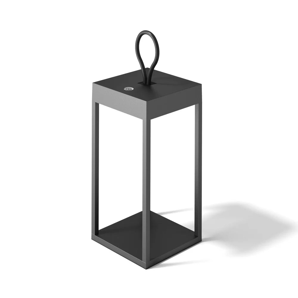 Kabellose Laterne Carlo Corten freigestellt mit Schatten – elegante Rostoptik KS Verlichting 7634