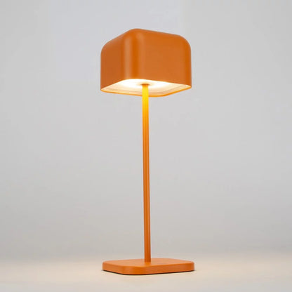 Kabellose Tischlampe Cabo Matt Orange von unten leuchtend – warmweißes Licht 240 Lumen