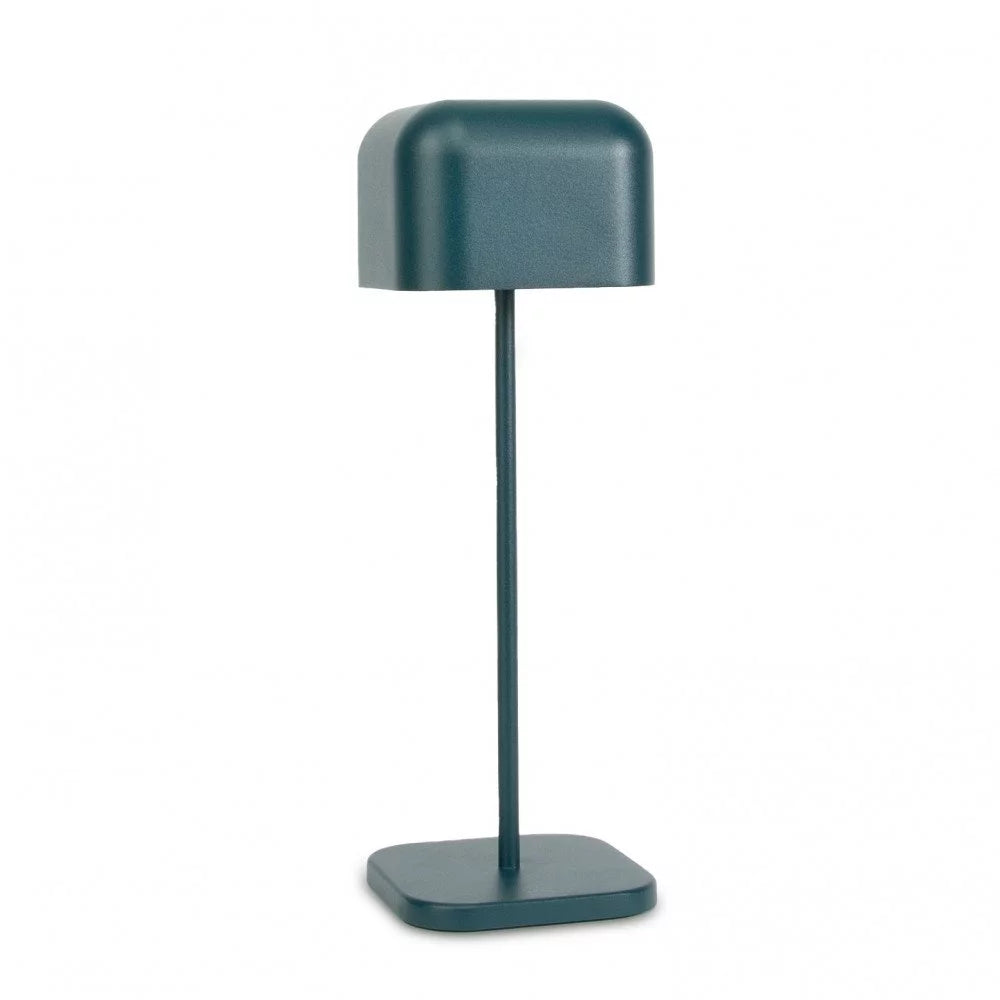 Kabellose Tischlampe Cabo Matt Ozeanblau freigestellt – Akku aufladbar KS Verlichting 7850