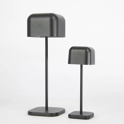 Kabellose Tischlampe Cabo Matt Schwarz Medium und Small nebeneinander – Größenvergleich KS Verlichting