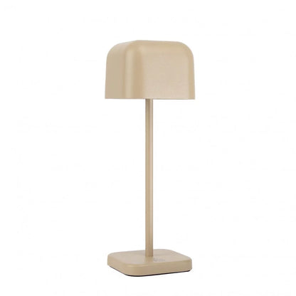 Kabellose Tischlampe Cabo Small Matt Grau Beige freigestellt – Akku aufladbar KS Verlichting 7853