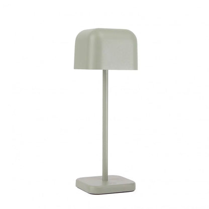 Kabellose Tischlampe Cabo Small Matt Grün Grau freigestellt – Akku aufladbar KS Verlichting 7852