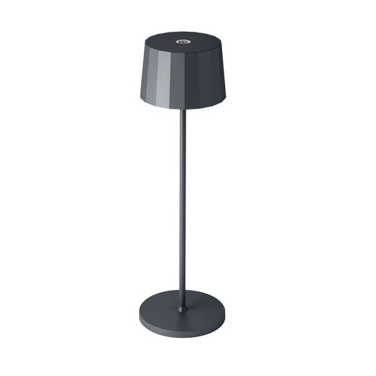 Kabellose Tischlampe Lido Anthrazit freigestellt – Akku 9h IP65 KS Verlichting 7628