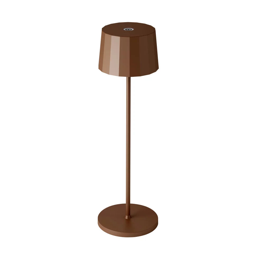 Kabellose Tischlampe Lido Corten Rostoptik freigestellt – Akku 9h IP65 KS Verlichting 7623