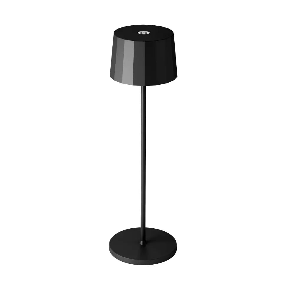Kabellose Tischlampe Lido Schwarz freigestellt – Akku 9h IP65 KS Verlichting 7622