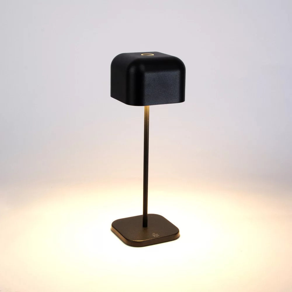 Touch-Schalter Detail kabellose Tischlampe Modern Matt Schwarz – KS Verlichting 7849