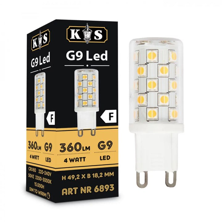 LED Leuchtmittel G9 Dim To Warm Verpackung – KS Verlichting 6893 360 Lumen dimmbar