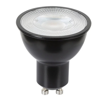 LED Leuchtmittel GU10 Dim To Warm 5,5W freigestellt – schwarzes Gehäuse 400 Lumen KS Verlichting 6879