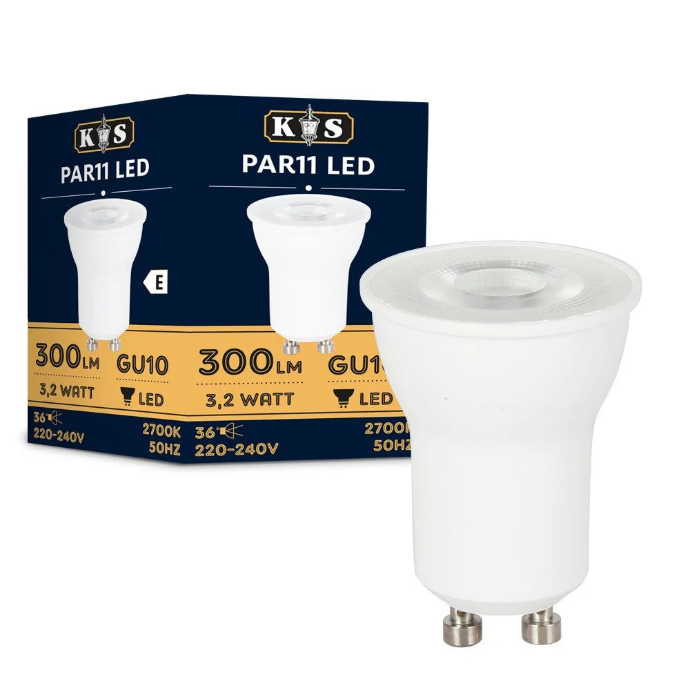 LED Leuchtmittel GU10 PAR11 dimmbar Verpackung – KS Verlichting 6895 300 Lumen dimmbar