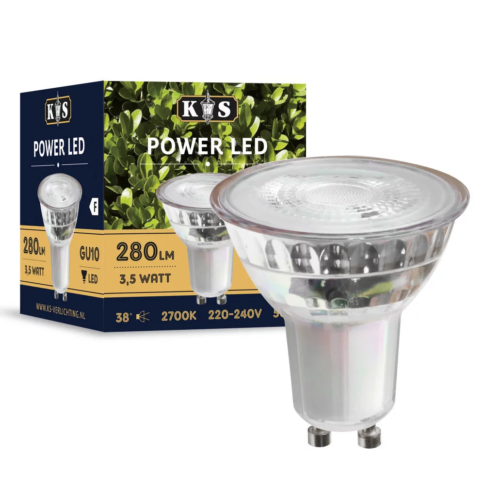 LED Leuchtmittel GU10 Power Verpackung – KS Verlichting 5876 280 Lumen 38° Abstrahlwinkel