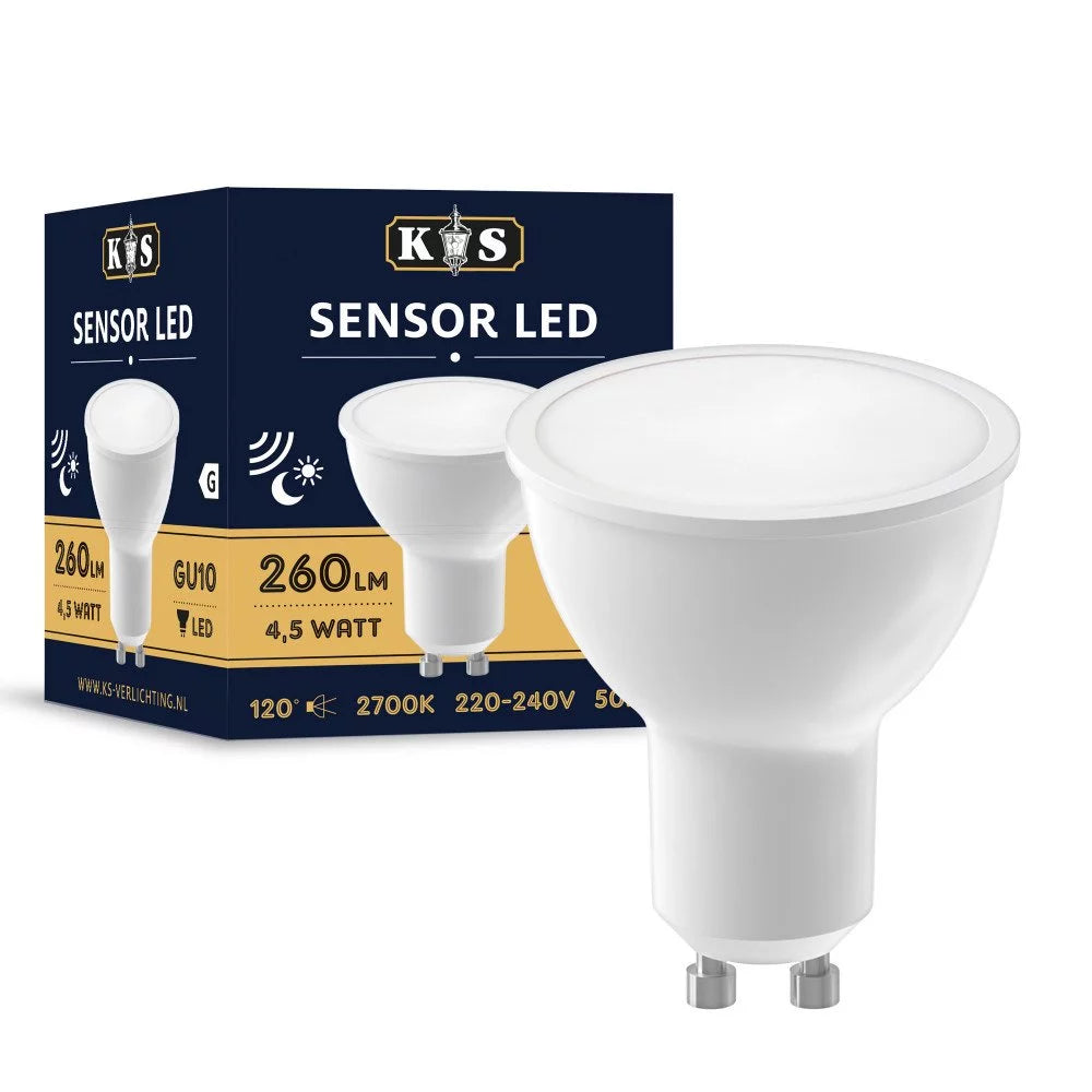 Sensor LED 4,5W GU10 mit Dämmerungssensor